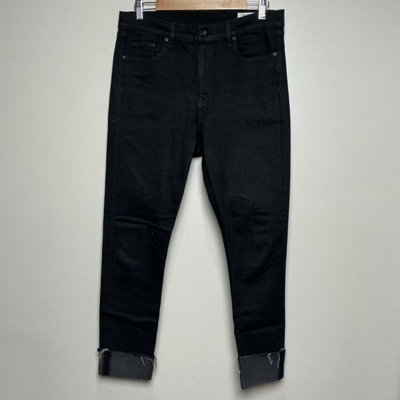 rag & bone Denim - Rag & Bone Women's 10‎ Inch High Rise Dre Jeans Black Cotton Size 31 EUC